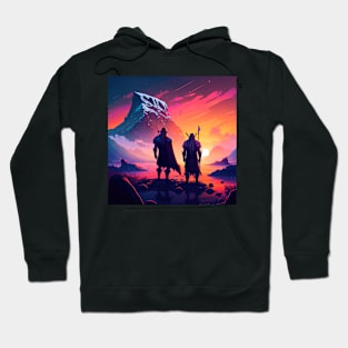 Valheim Vikings Watching the Sunset Hoodie